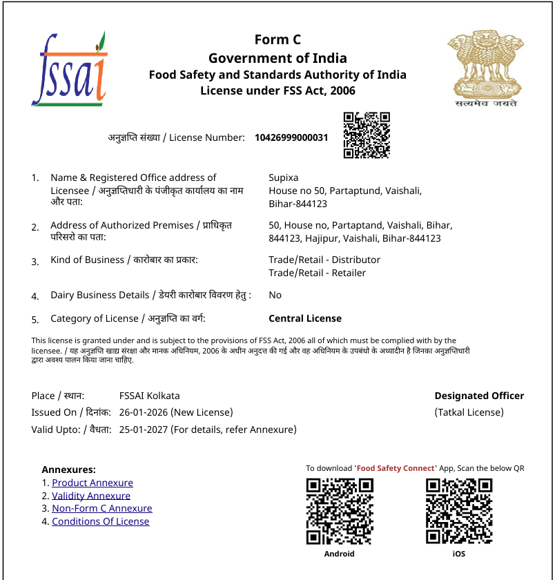 FSSAI Certificate