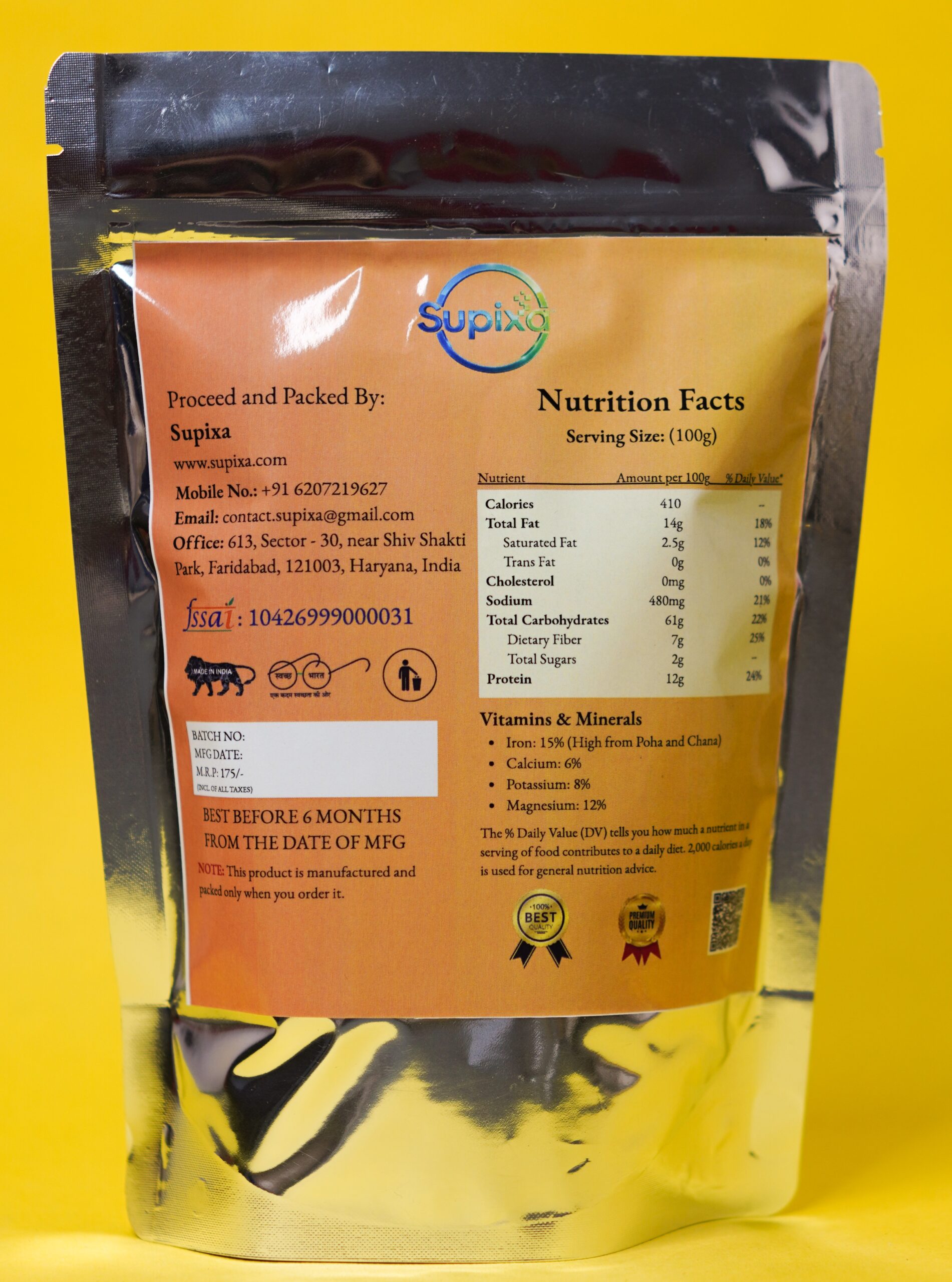 Supixa Nutri-Crunch Roasted Mixture – Zero Oil | 200g, 400g