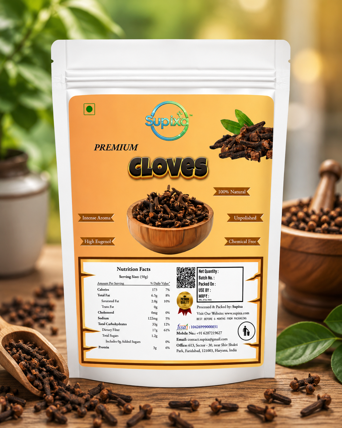 Supixa Premium Cloves (Laung) 50g – Full Head & Highly Aromatic