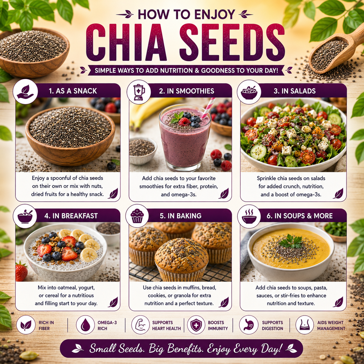 Supixa Premium Raw Chia Seeds – High Fiber & Omega-3 | 100g, 200g