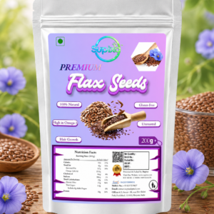 Supixa Premium Raw Flax Seeds (Alsi) – Omega-3 Rich | 100g, 200g