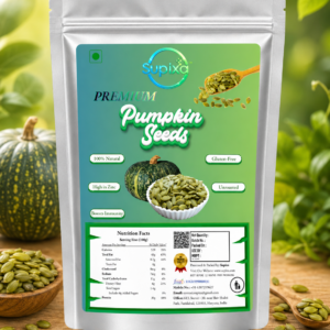 Supixa Premium Raw Pumpkin Seeds – AAA Grade & Zinc Rich | 100g, 200g
