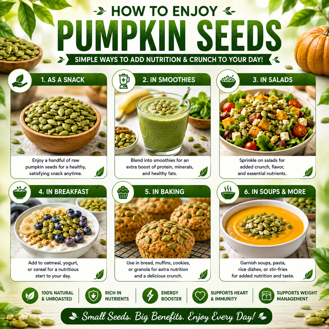 Supixa Premium Raw Pumpkin Seeds – AAA Grade & Zinc Rich | 100g, 200g
