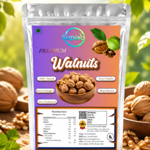 Supixa Premium Walnuts (Akhrot Halves) – Light & Sweet | 200g, 400g, 800g