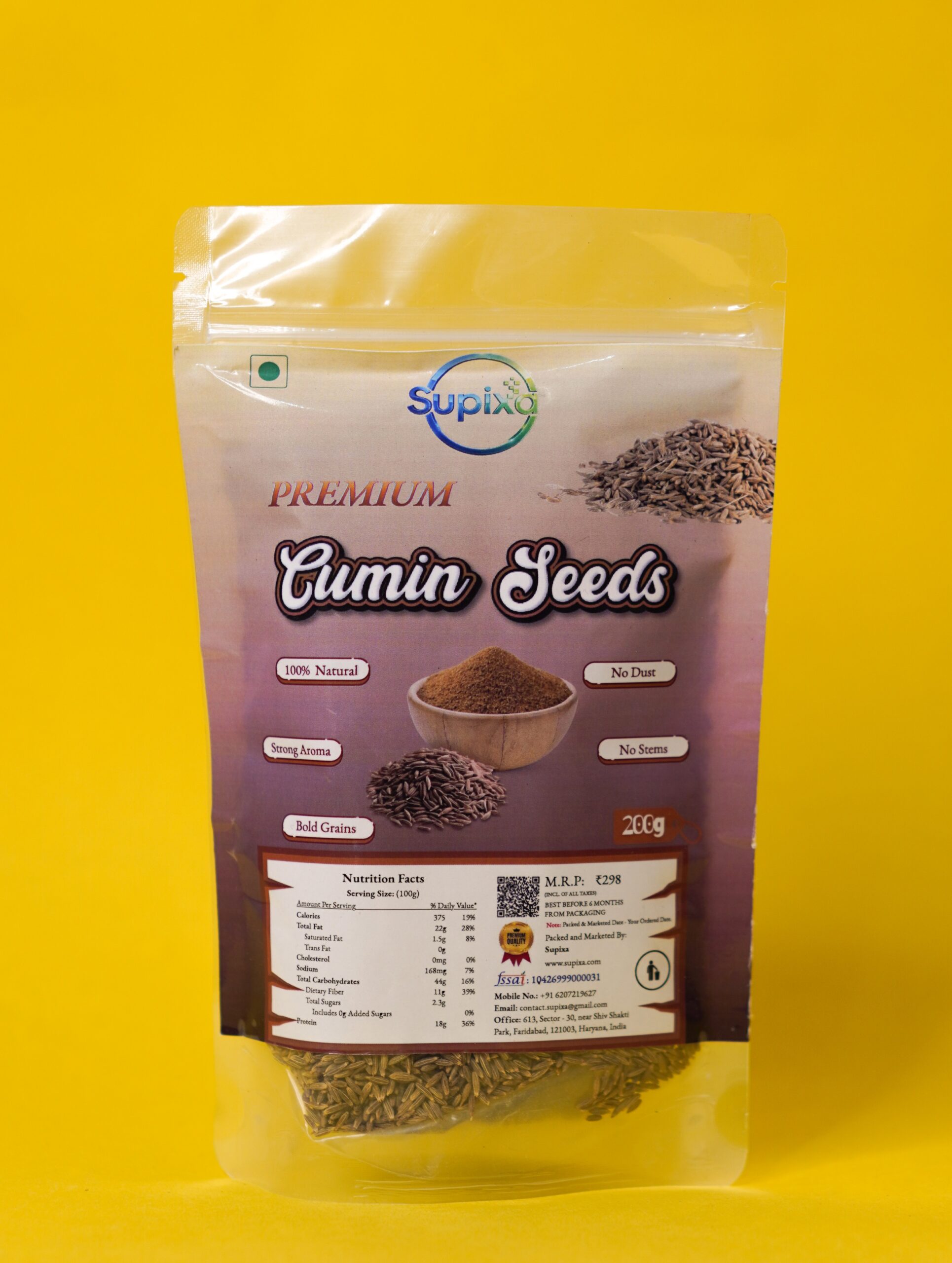 Supixa Premium Kitchen Combo – Cashews, Raisins & Jeera | 3 x 200g