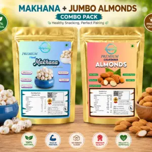 Premium Makhana & Jumbo Almonds Combo Pack – 200g | Supixa
